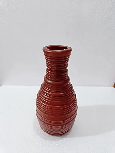 BEKNER Plastic Flower Vase Unbreakable Vase Ceramic Look Vase for Home Décor Modern Floral Flower Vase |Decorative Planter/Vase for Home Décor/Office/Patio/Garden/Balcony/Windowsill
