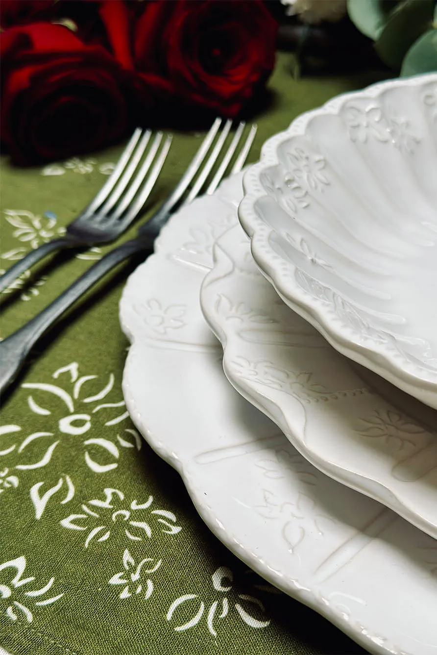 Bernadette's Falling Flower White Soup Bowl, 22cm