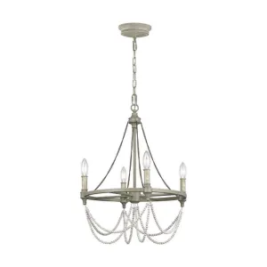 Beverly 18 in. 4 Lights Chandelier Gray Finish
