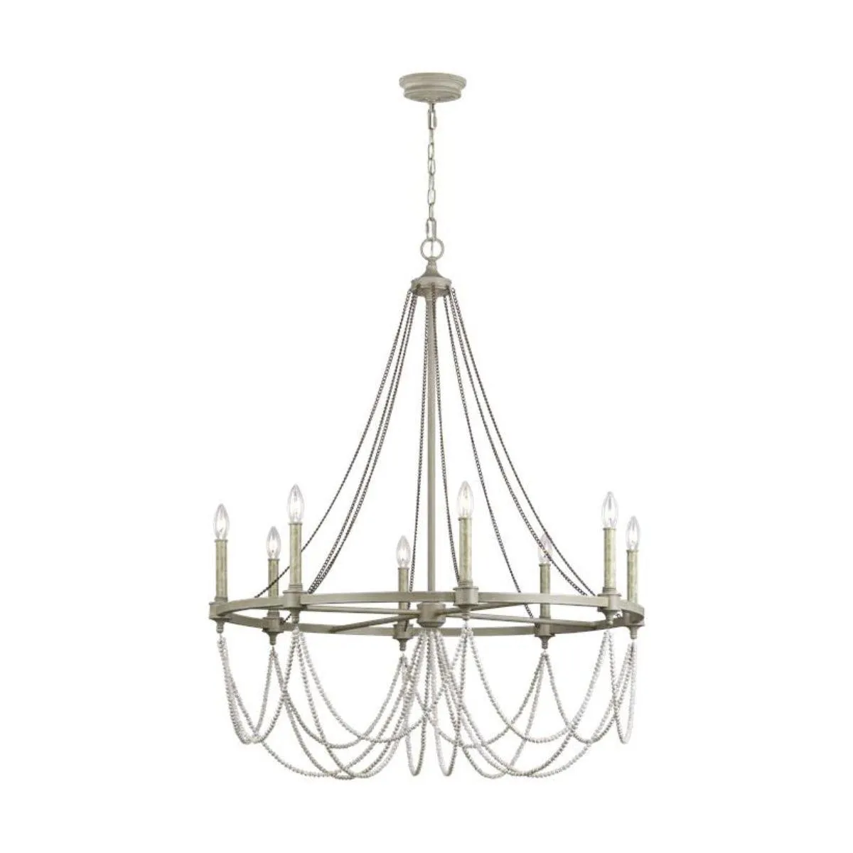 Beverly 36 in. 8 Lights Chandelier Gray Finish