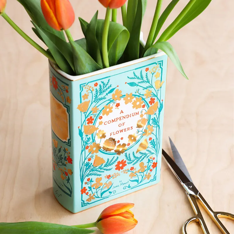 Bibliophile Ceramic Book Art Vases {multiple designs}