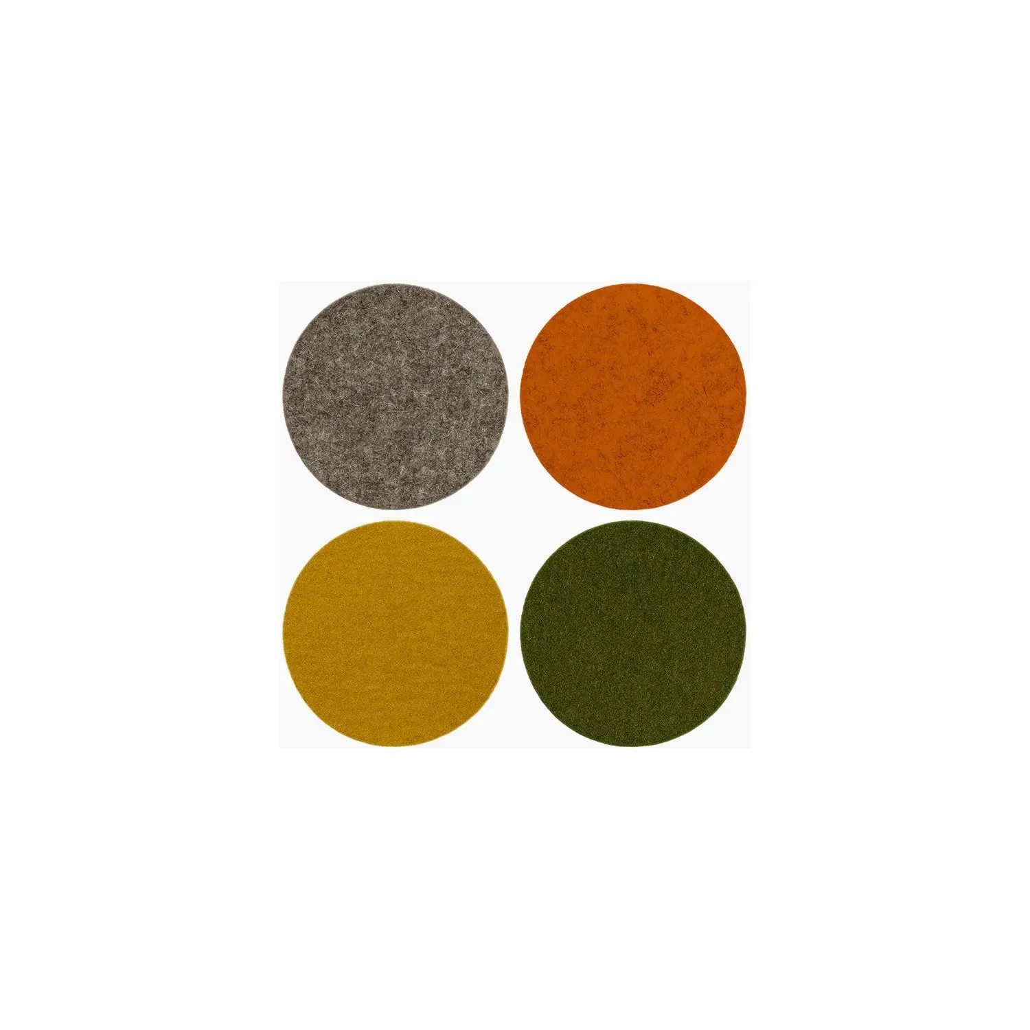 Bierfilzl Merino Wool Felt Round Coaster 4PK