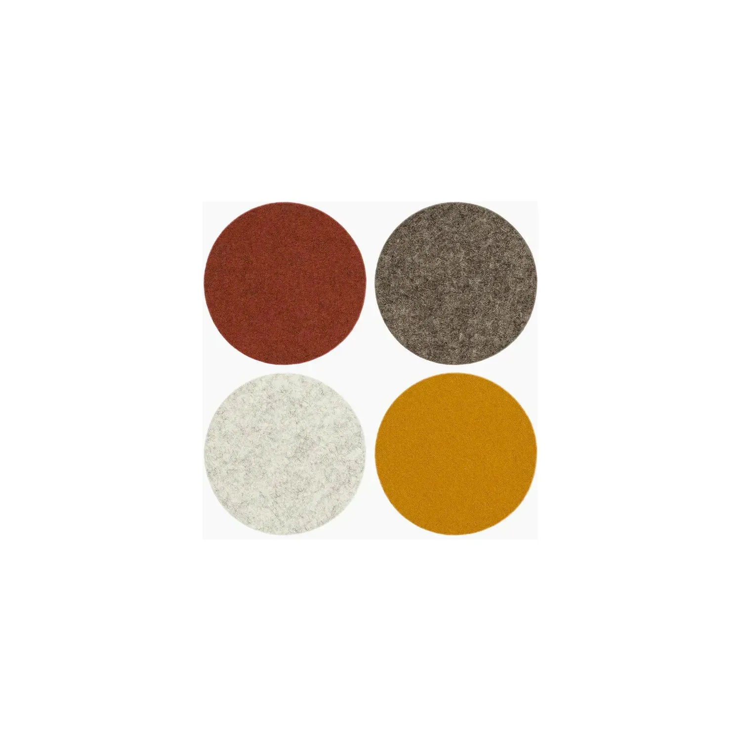 Bierfilzl Merino Wool Felt Round Coaster 4PK
