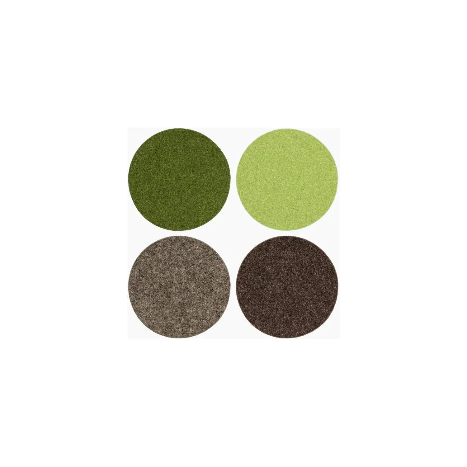 Bierfilzl Merino Wool Felt Round Coaster 4PK