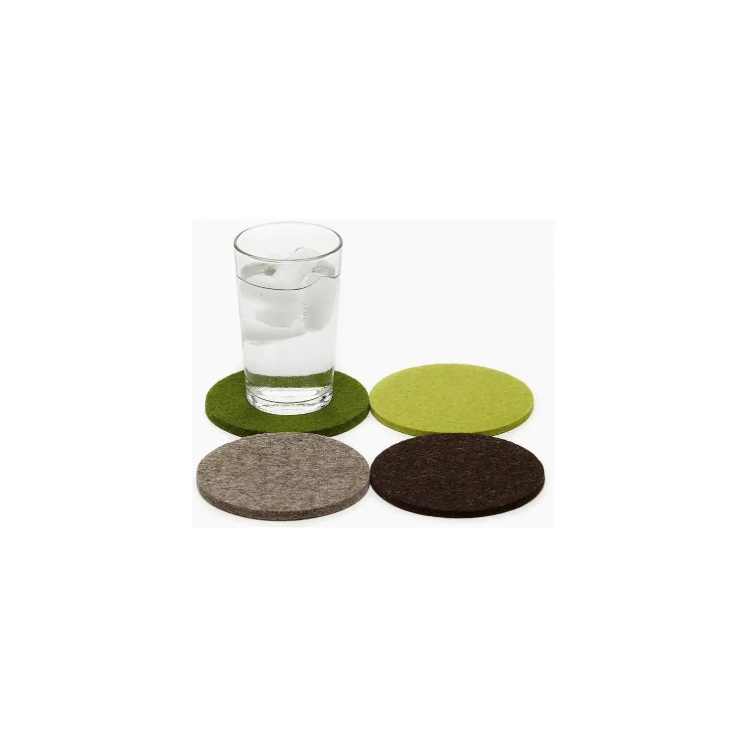 Bierfilzl Merino Wool Felt Round Coaster 4PK