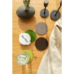 Bierfilzl Merino Wool Felt Round Coaster 4PK