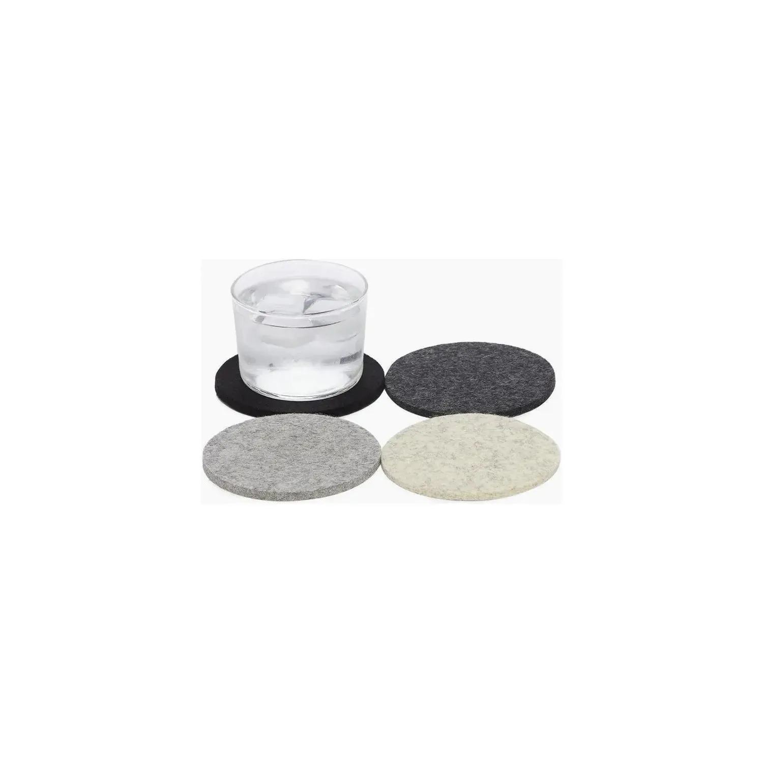 Bierfilzl Merino Wool Felt Round Coaster 4PK