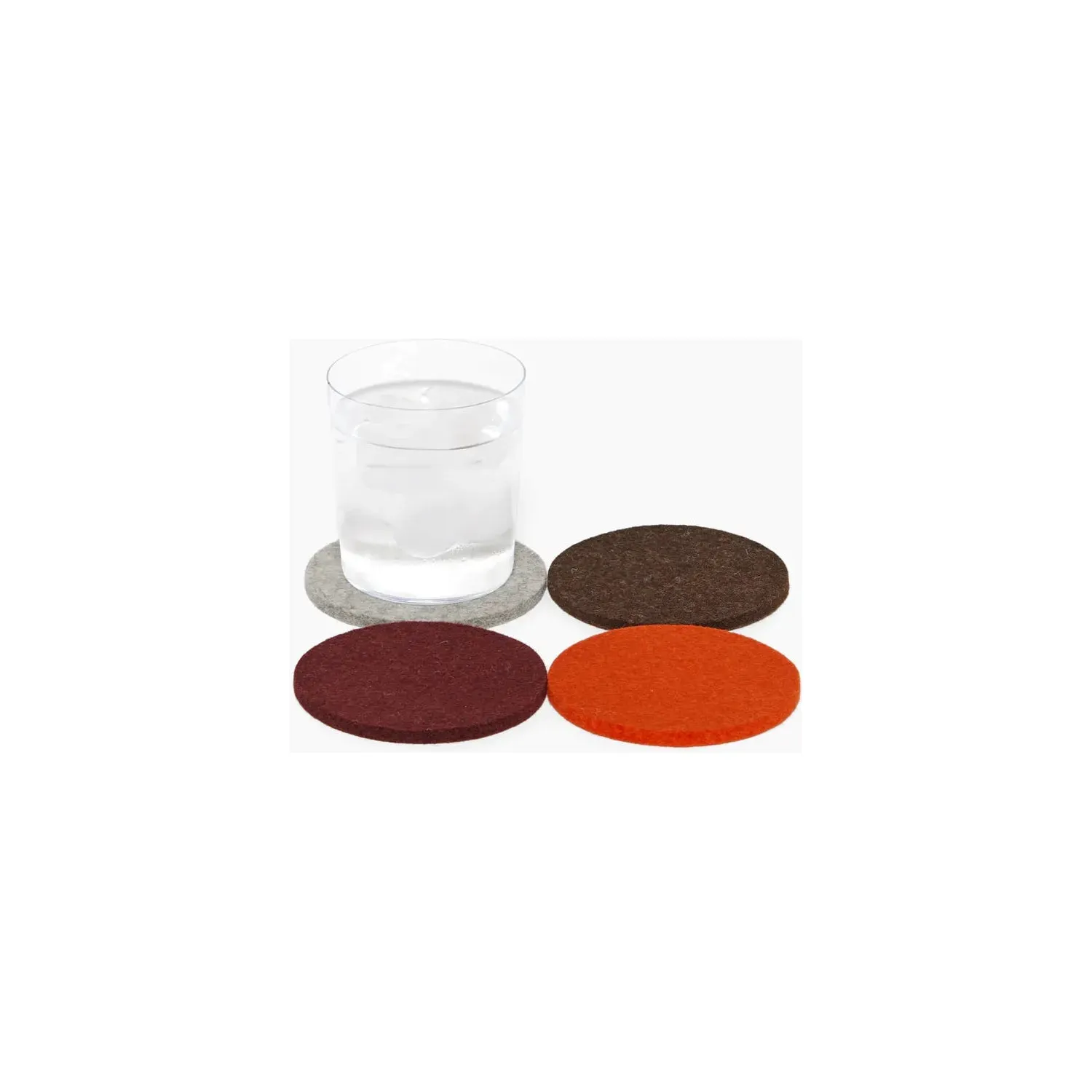 Bierfilzl Merino Wool Felt Round Coaster 4PK