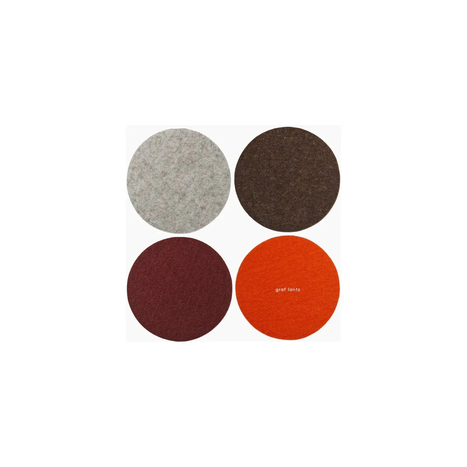 Bierfilzl Merino Wool Felt Round Coaster 4PK