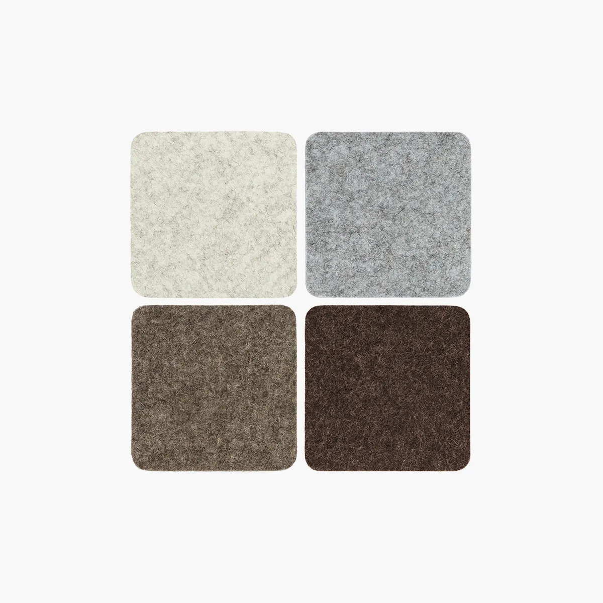 Bierfilzl Merino Wool Square Felt Coaster 4 pk