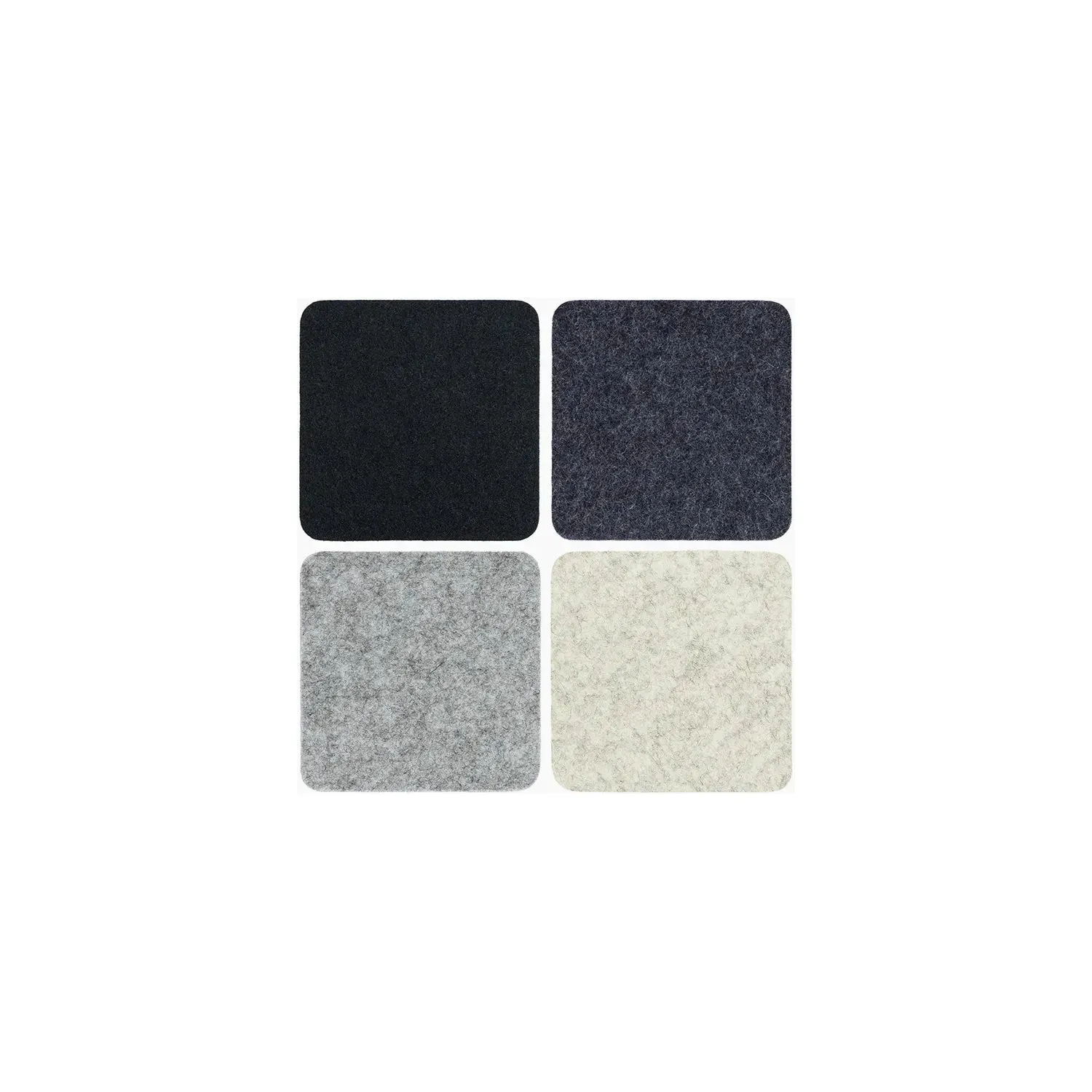 Bierfilzl Merino Wool Square Felt Coaster 4 pk
