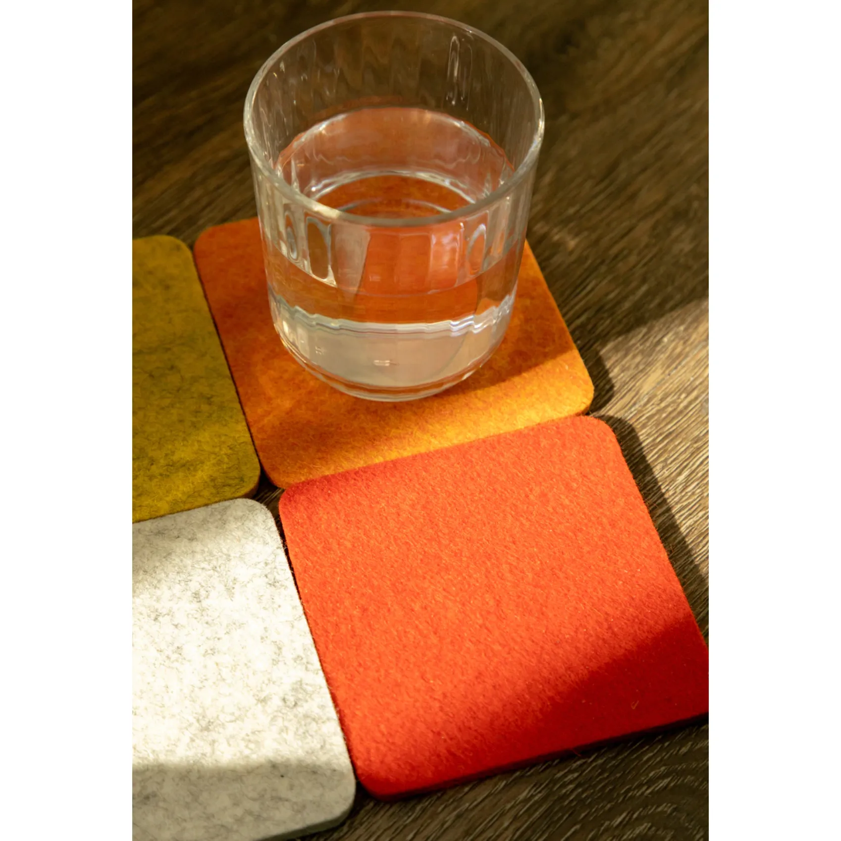 Bierfilzl Merino Wool Square Felt Coaster 4 pk