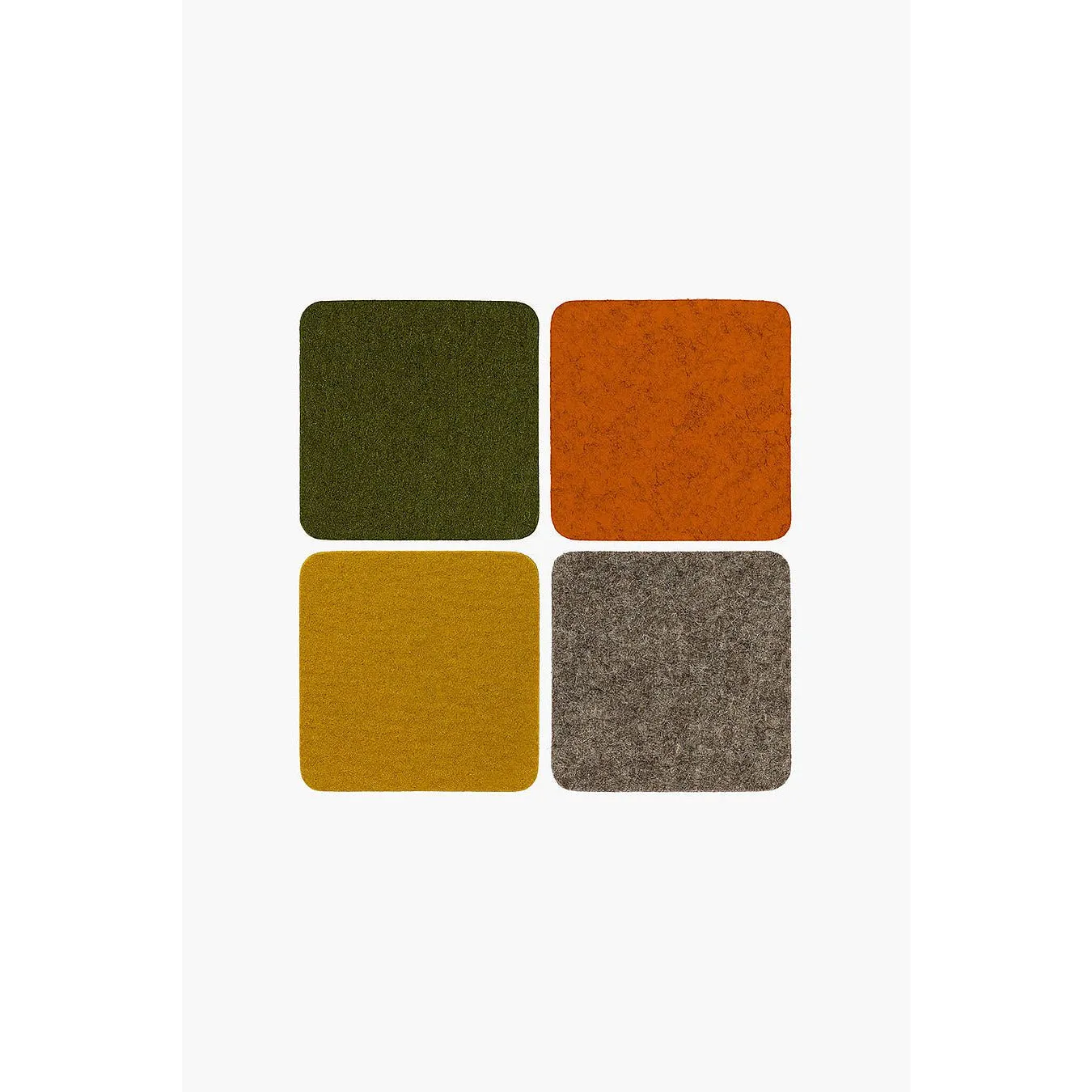 Bierfilzl Merino Wool Square Felt Coaster 4 pk