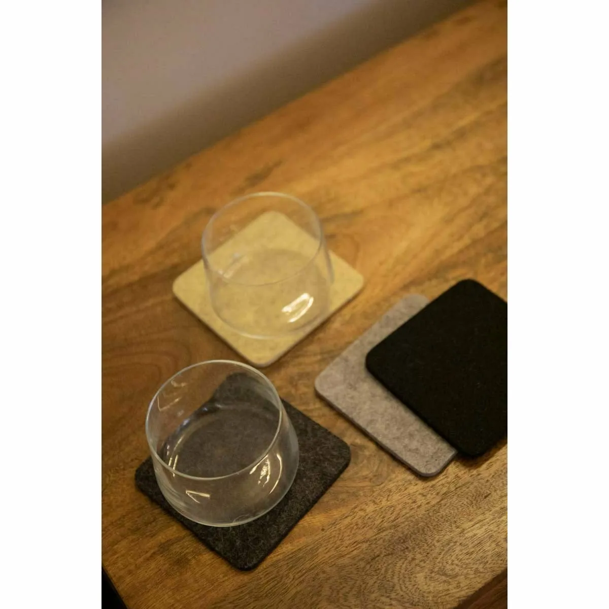 Bierfilzl Merino Wool Square Felt Coaster 4 pk