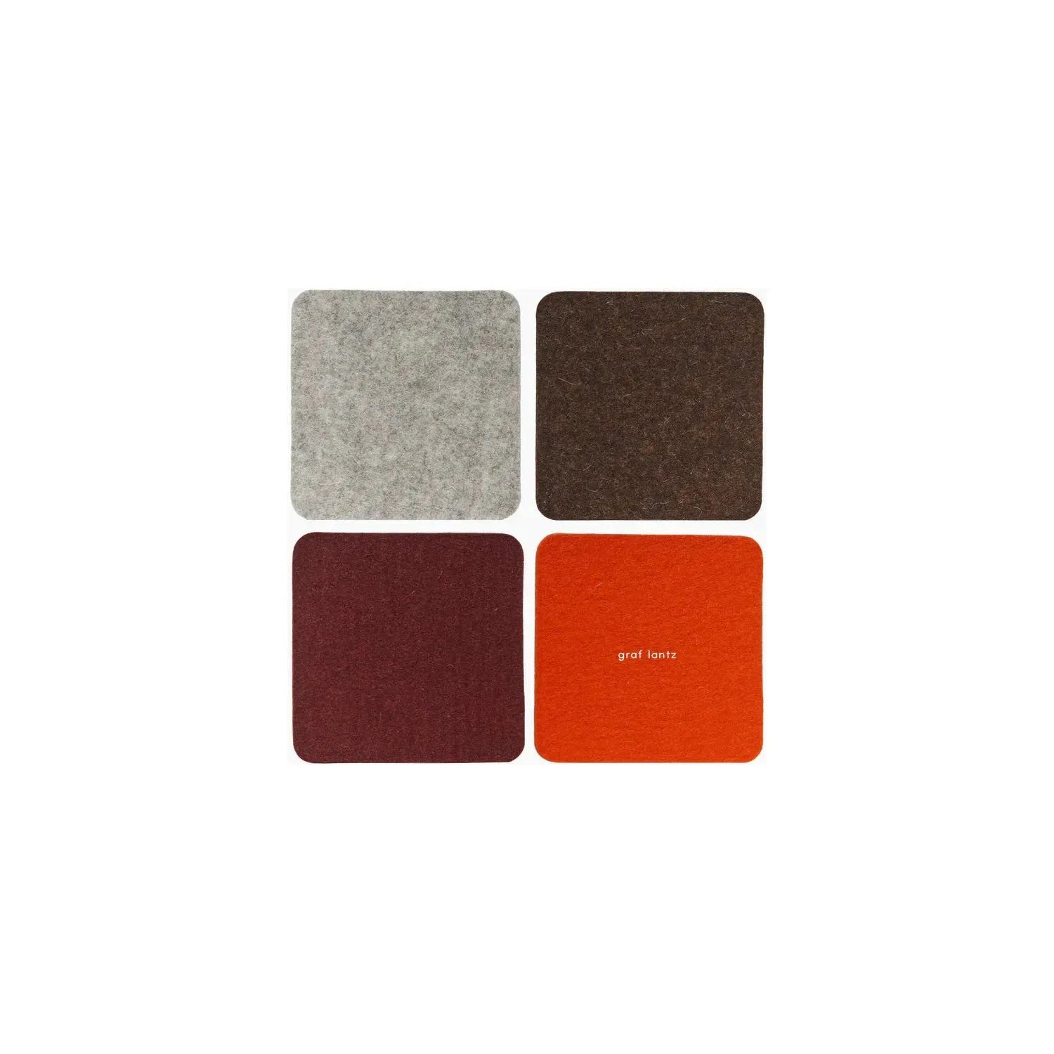Bierfilzl Merino Wool Square Felt Coaster 4 pk