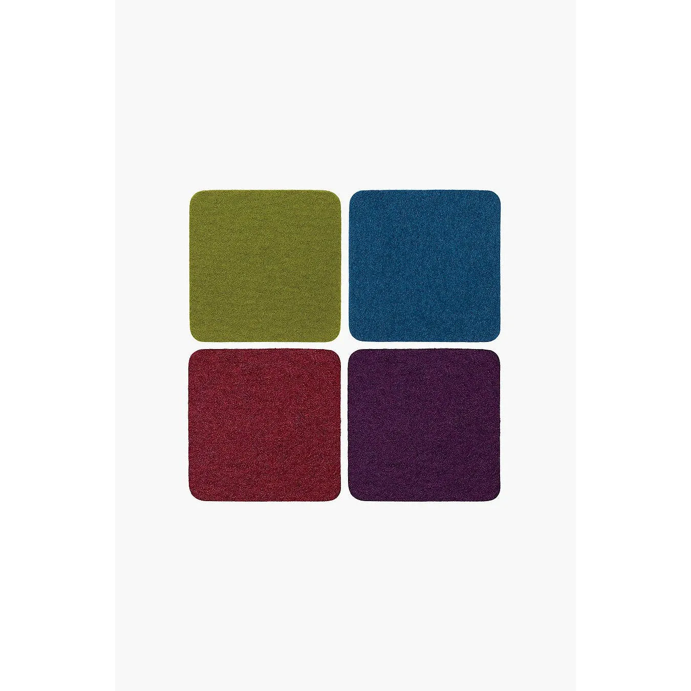 Bierfilzl Merino Wool Square Felt Coaster 4 pk