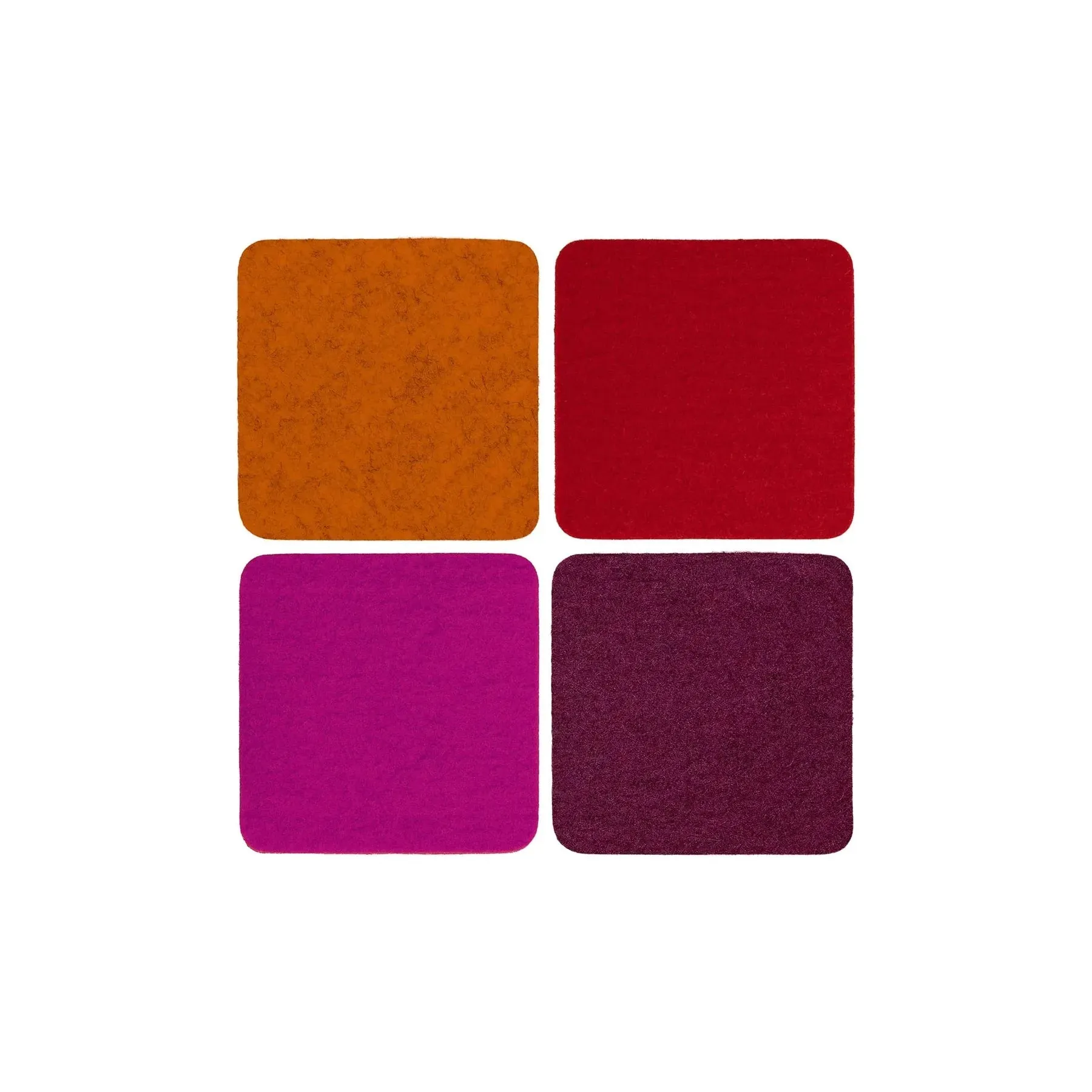 Bierfilzl Merino Wool Square Felt Coaster 4 pk
