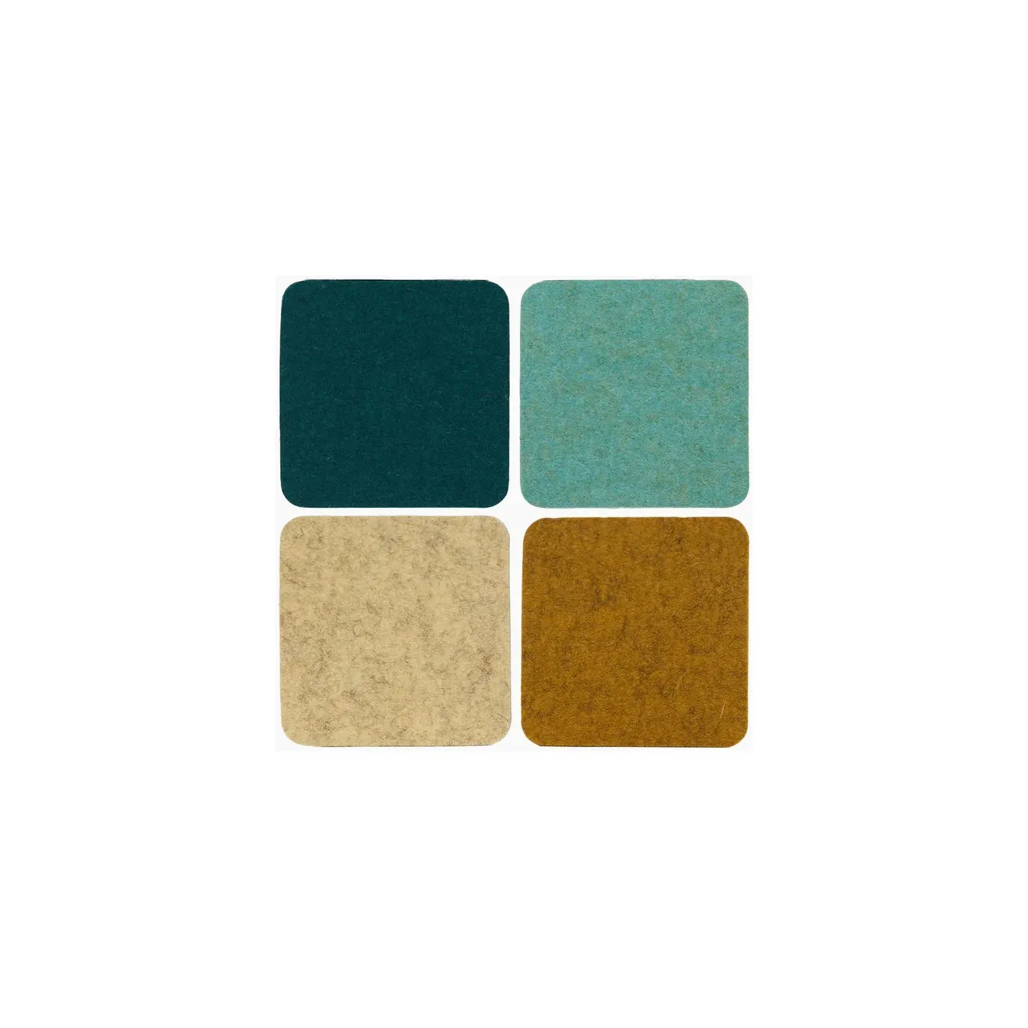 Bierfilzl Merino Wool Square Felt Coaster 4 pk