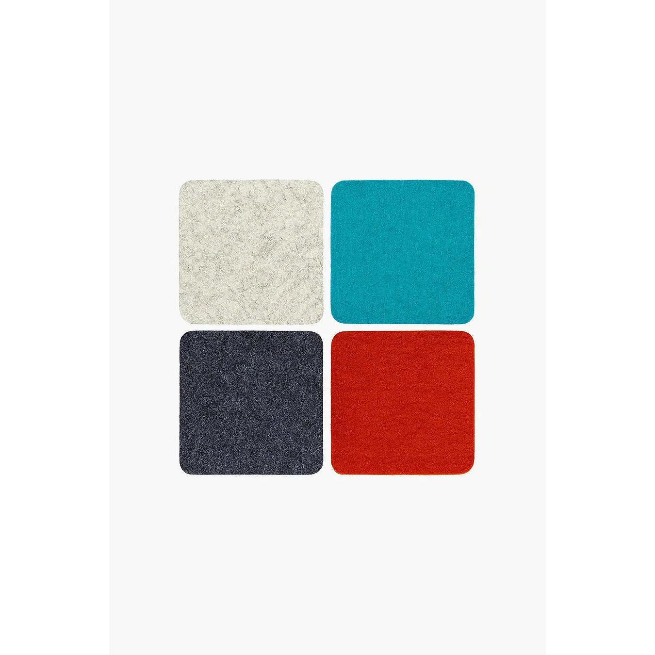 Bierfilzl Merino Wool Square Felt Coaster 4 pk