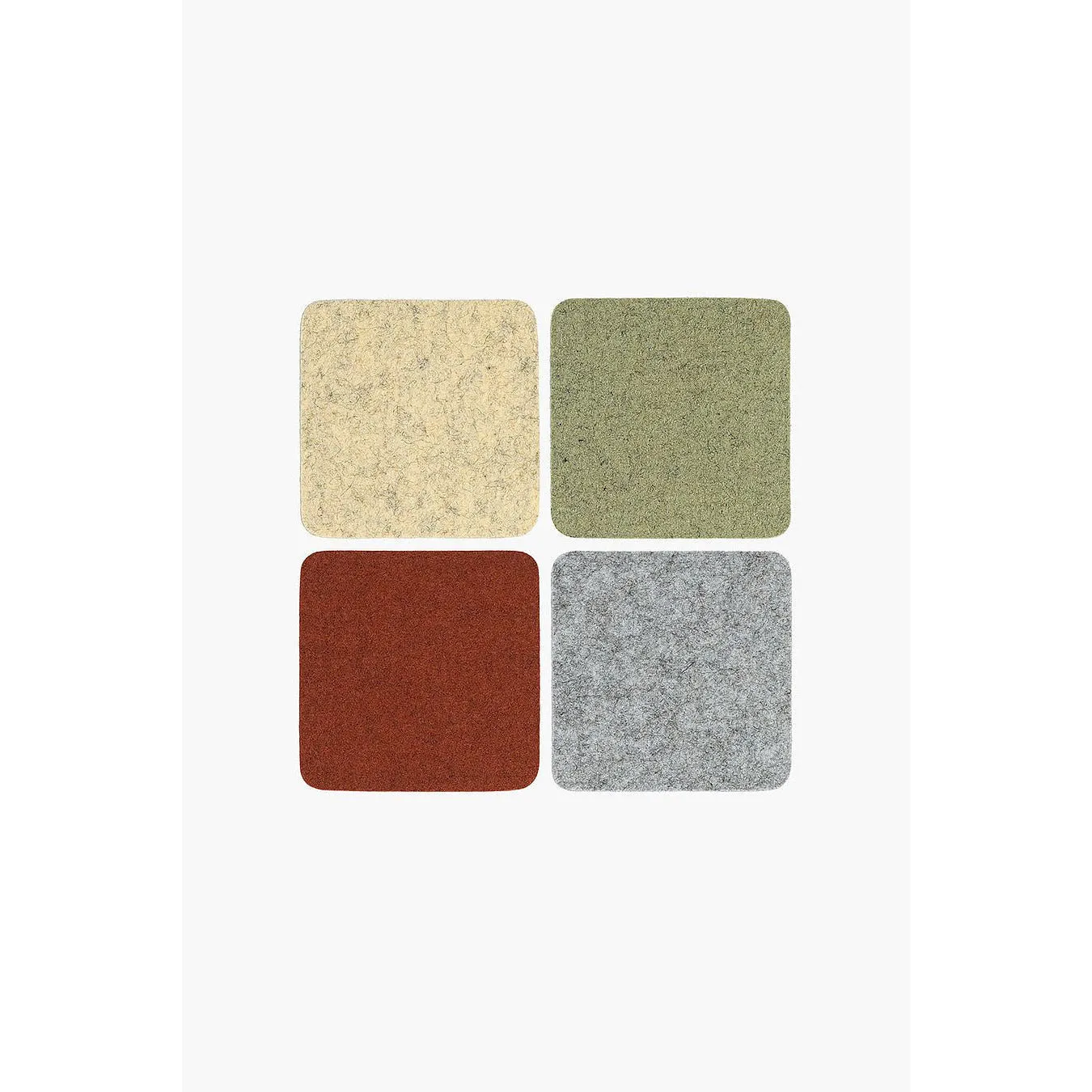 Bierfilzl Merino Wool Square Felt Coaster 4 pk
