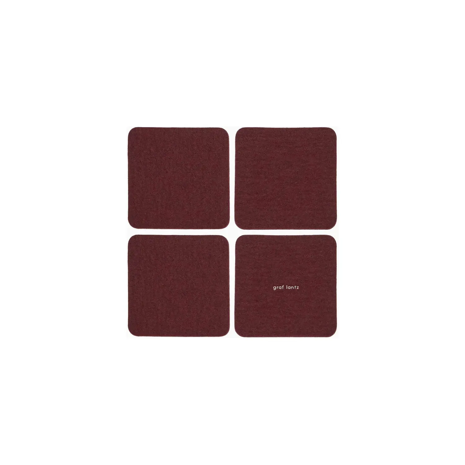 Bierfilzl Merino Wool Square Felt Coaster 4 pk