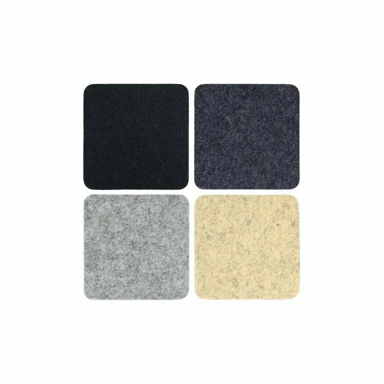 Bierfilzl Merino Wool Square Felt Coaster 4 pk