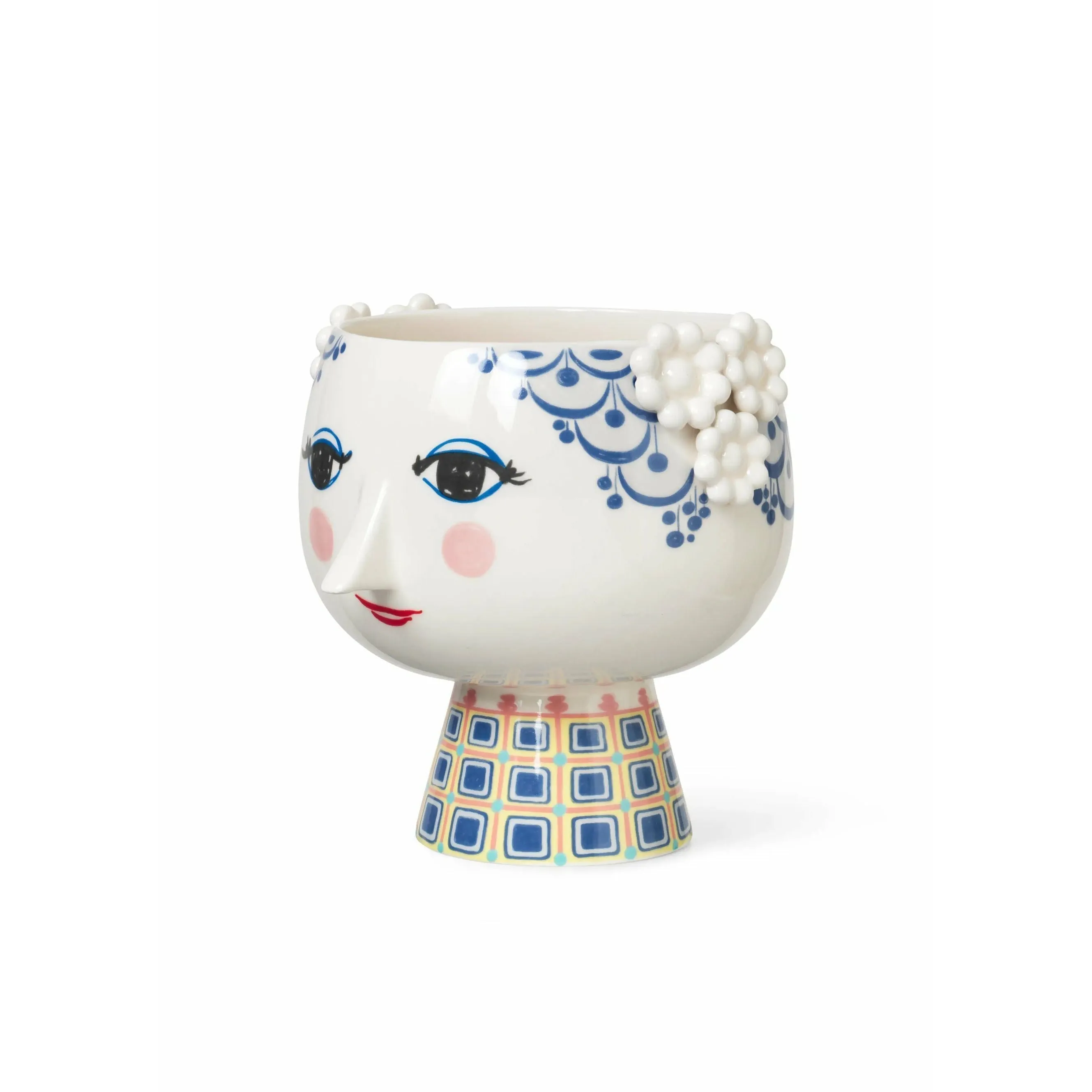 Bjørn Wiinblad Eva Planter With Foot Large, Blue
