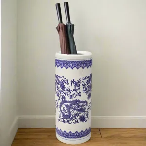 Blue and White Chinese Umbrella Stand