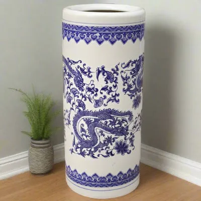 Blue and White Chinese Umbrella Stand