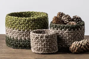 Blue Sky Fibers - Woolstok Tweed Patterns - Portage Crochet Baskets - PDF Download