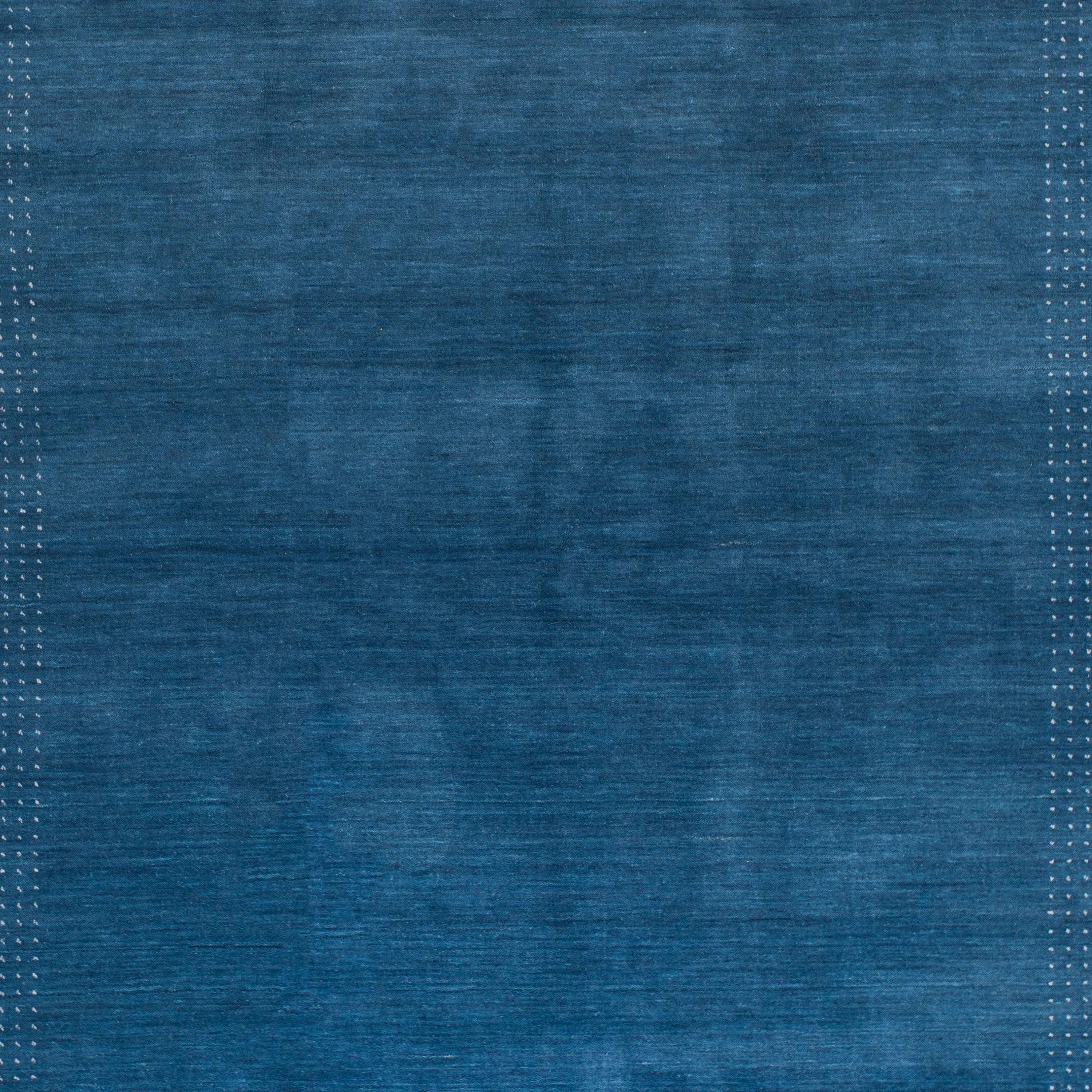 Blue Solid Indo Gabbeh Rug - 6'3" x 9'4"