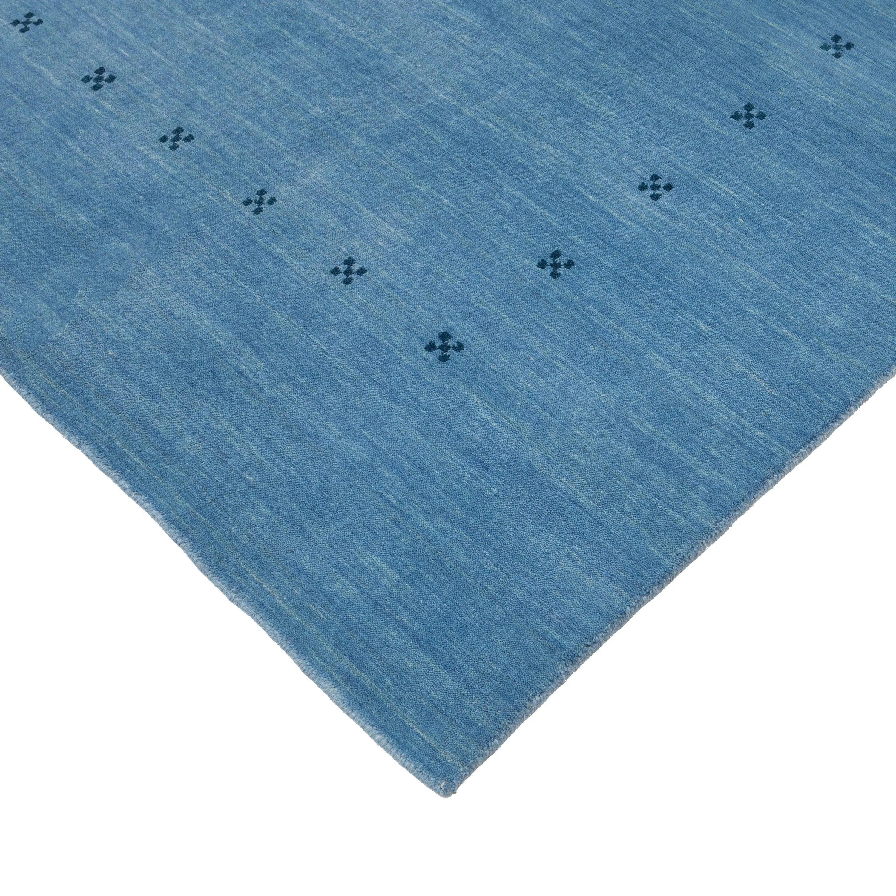Blue Solid Indo Gabbeh Rug - 9'2" x 12'1"