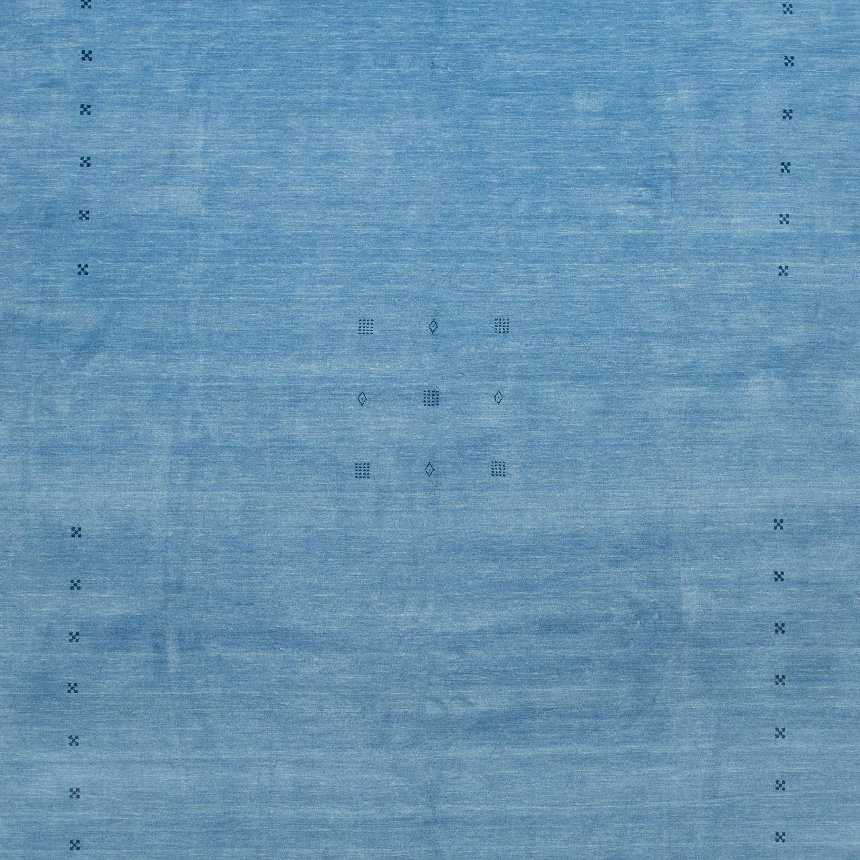 Blue Solid Indo Gabbeh Rug - 9'2" x 12'1"