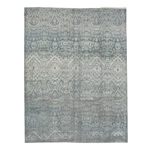 Blue Solid Indo Ikat Rug - 8'1" x 10'3"