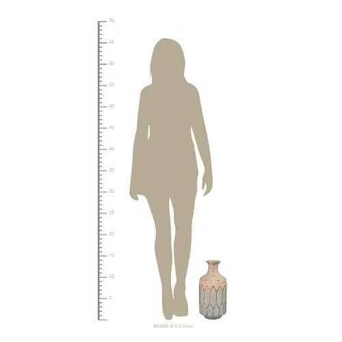 Bohemian Light Pink Metal Table Vase