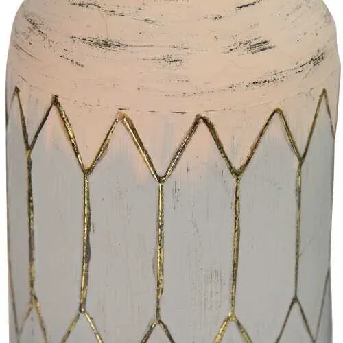 Bohemian Light Pink Metal Table Vase