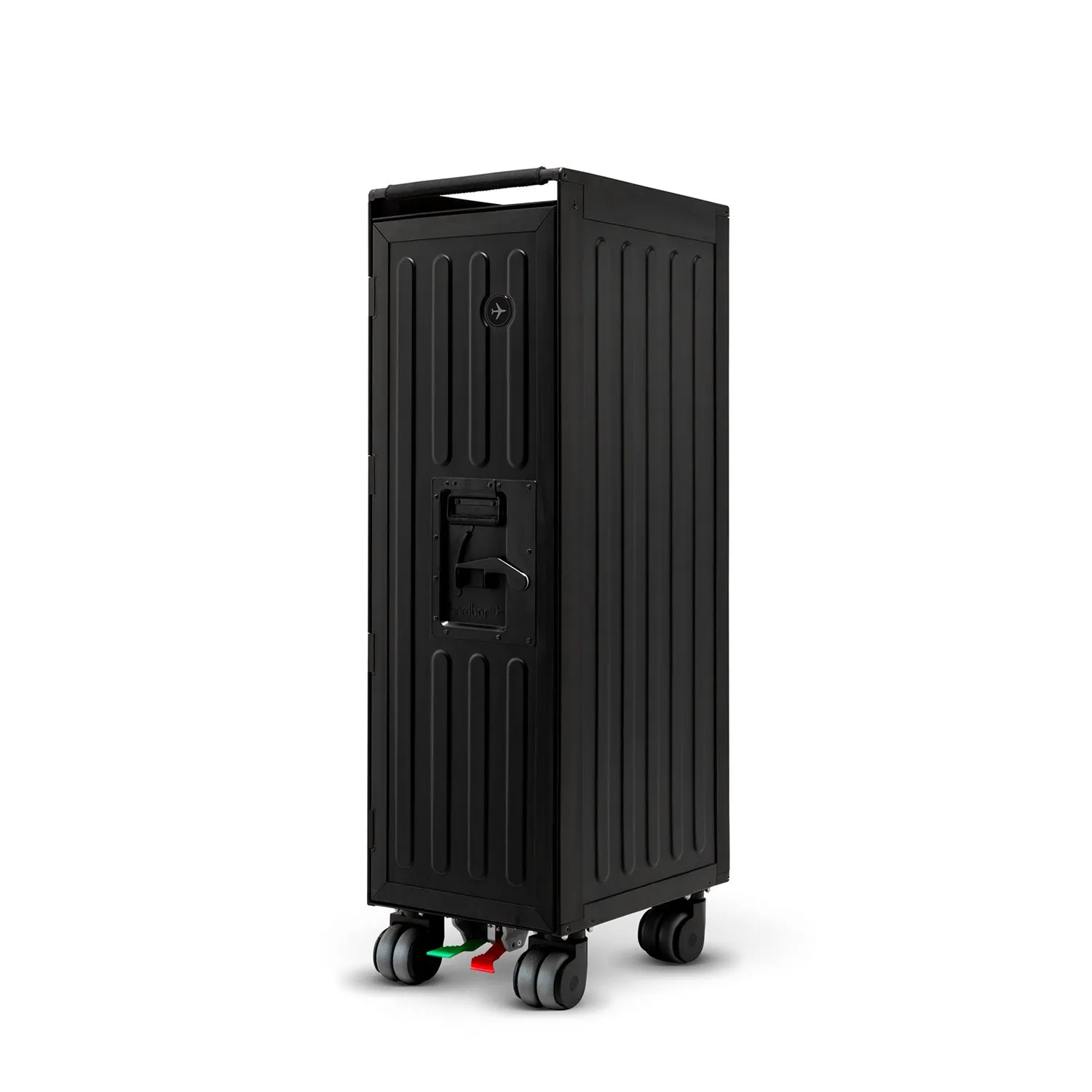 bordbar | voyager trolley | neon black   red drawers