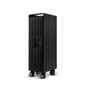 bordbar | voyager trolley | neon black   red drawers