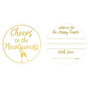 Bridal Shower Wedding Coasters, Luxurious Shower Collection, 40 Count