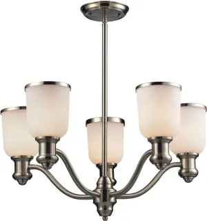 Brooksdale 5 Light Chandelier In Satin Nickel
