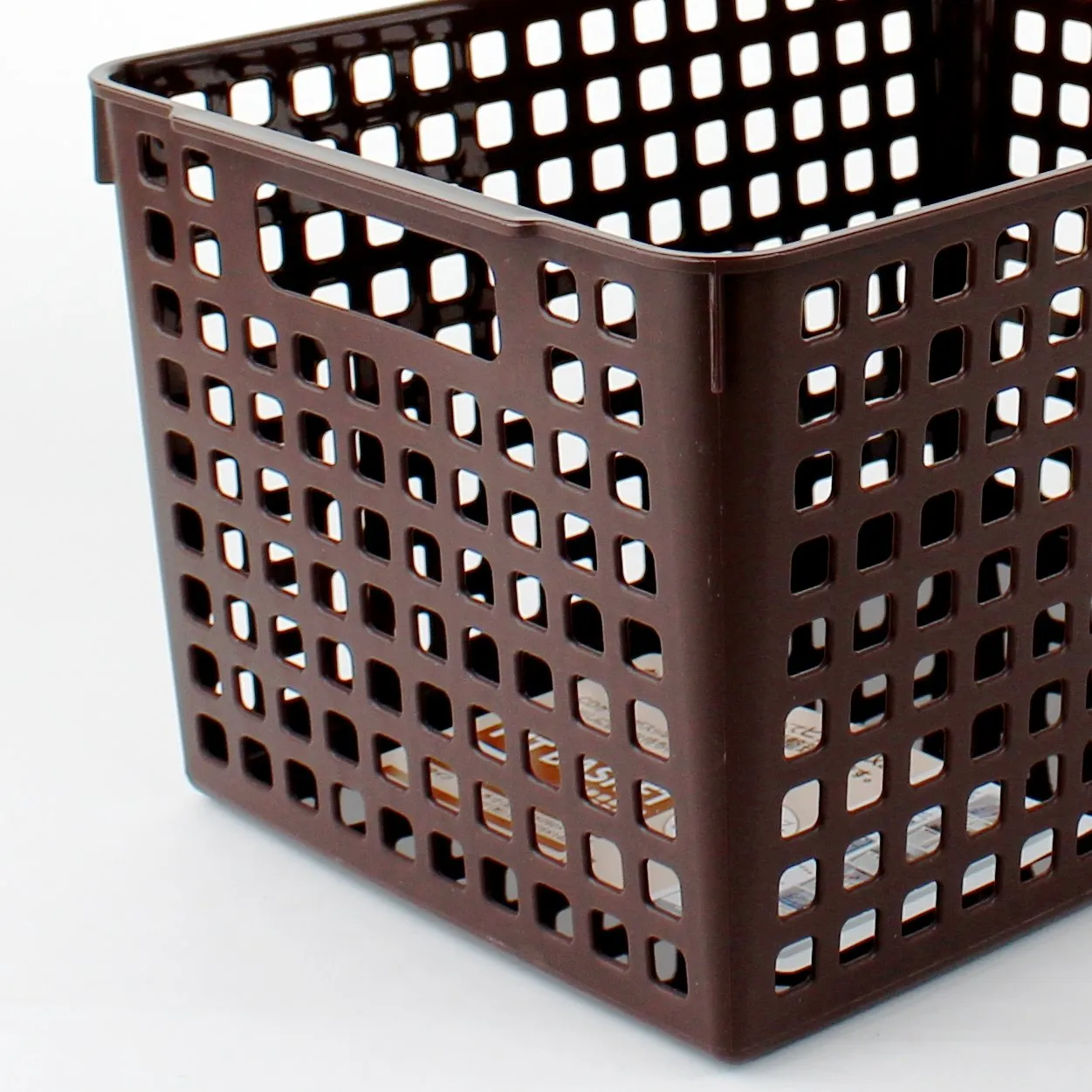 Brown Mesh Storage Bin Basket (19x26x15cm)