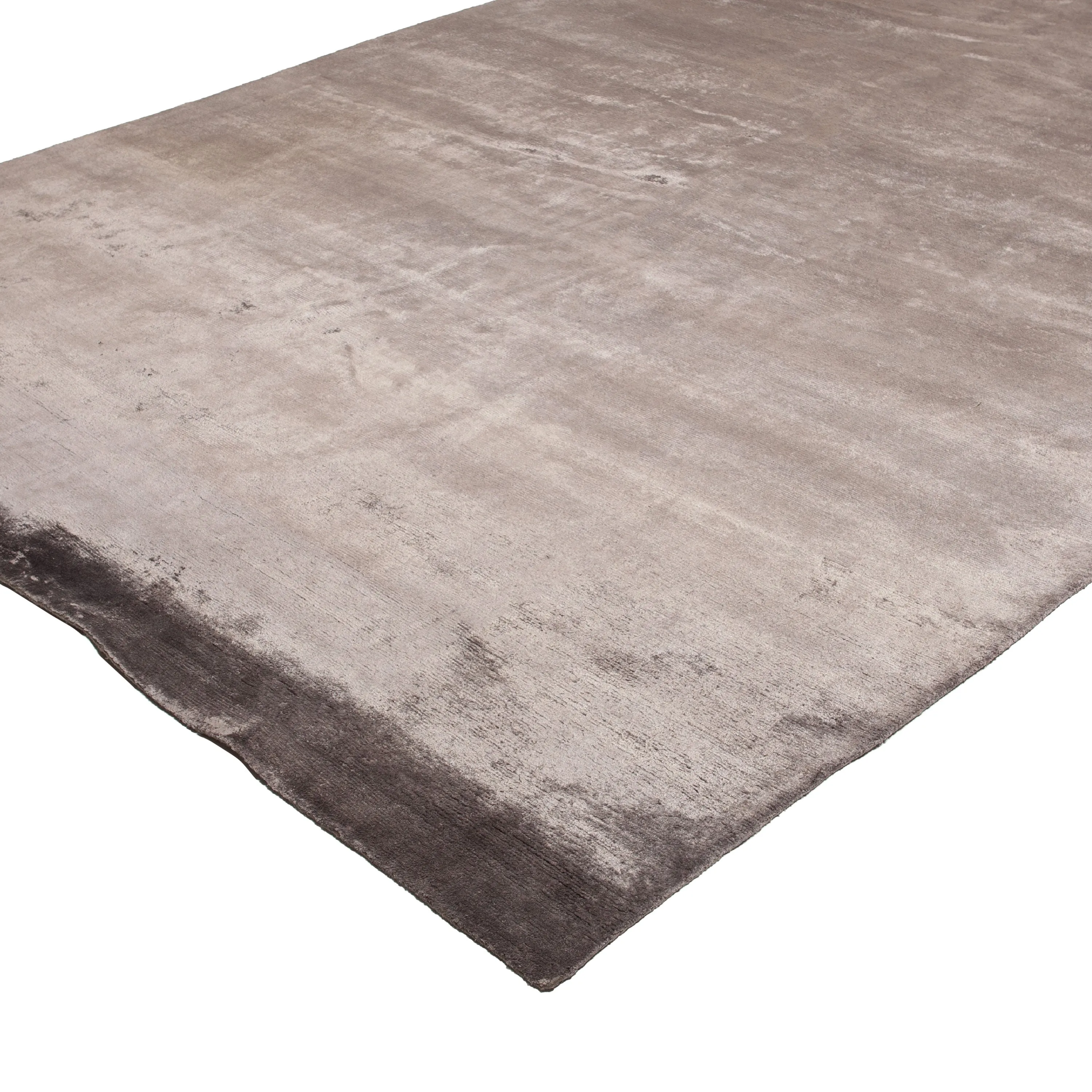 Brown Modern Tibetan Silk - 9' x 11'4"