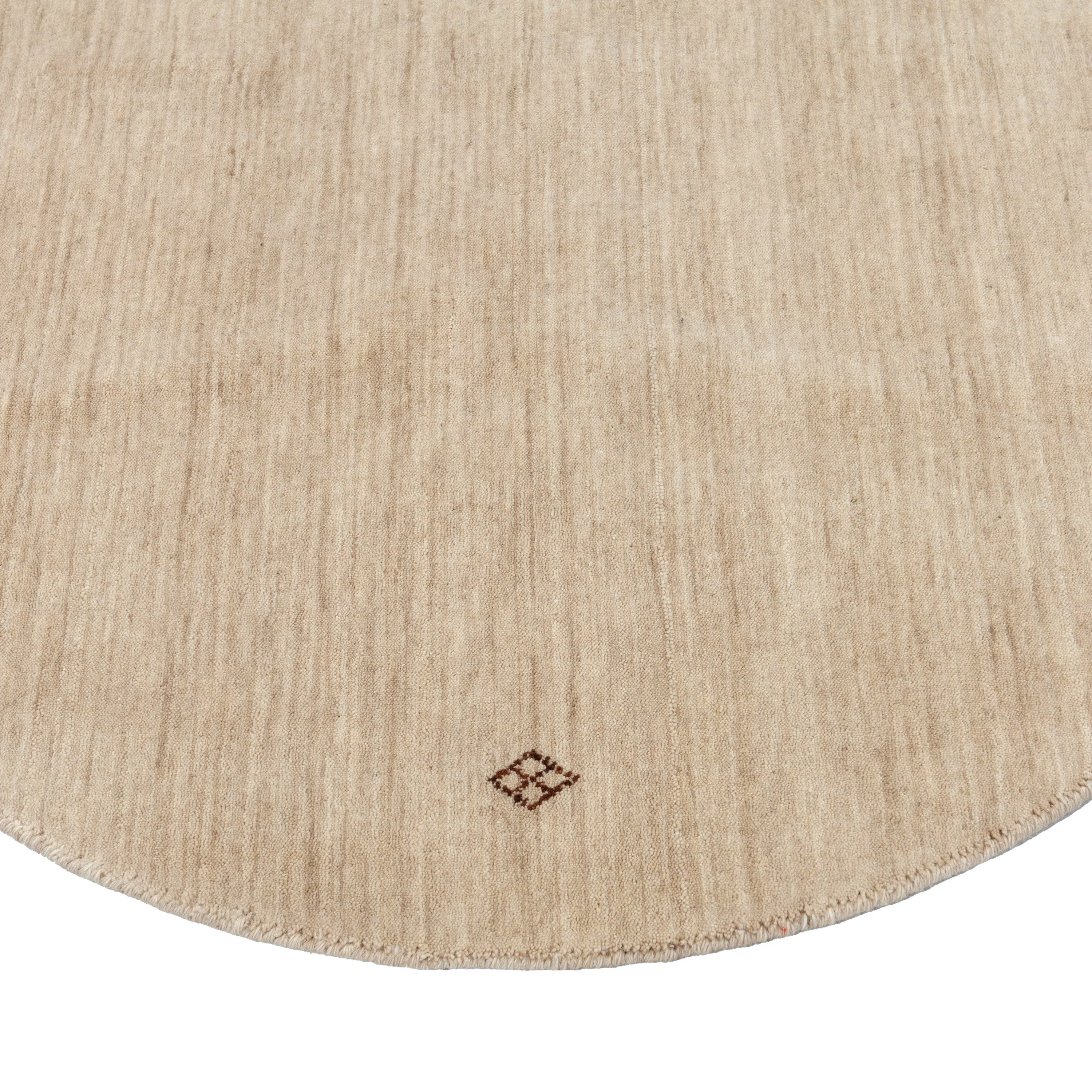 Brown Solid Indo Gabbeh Rug - 4'1" x 4'1"