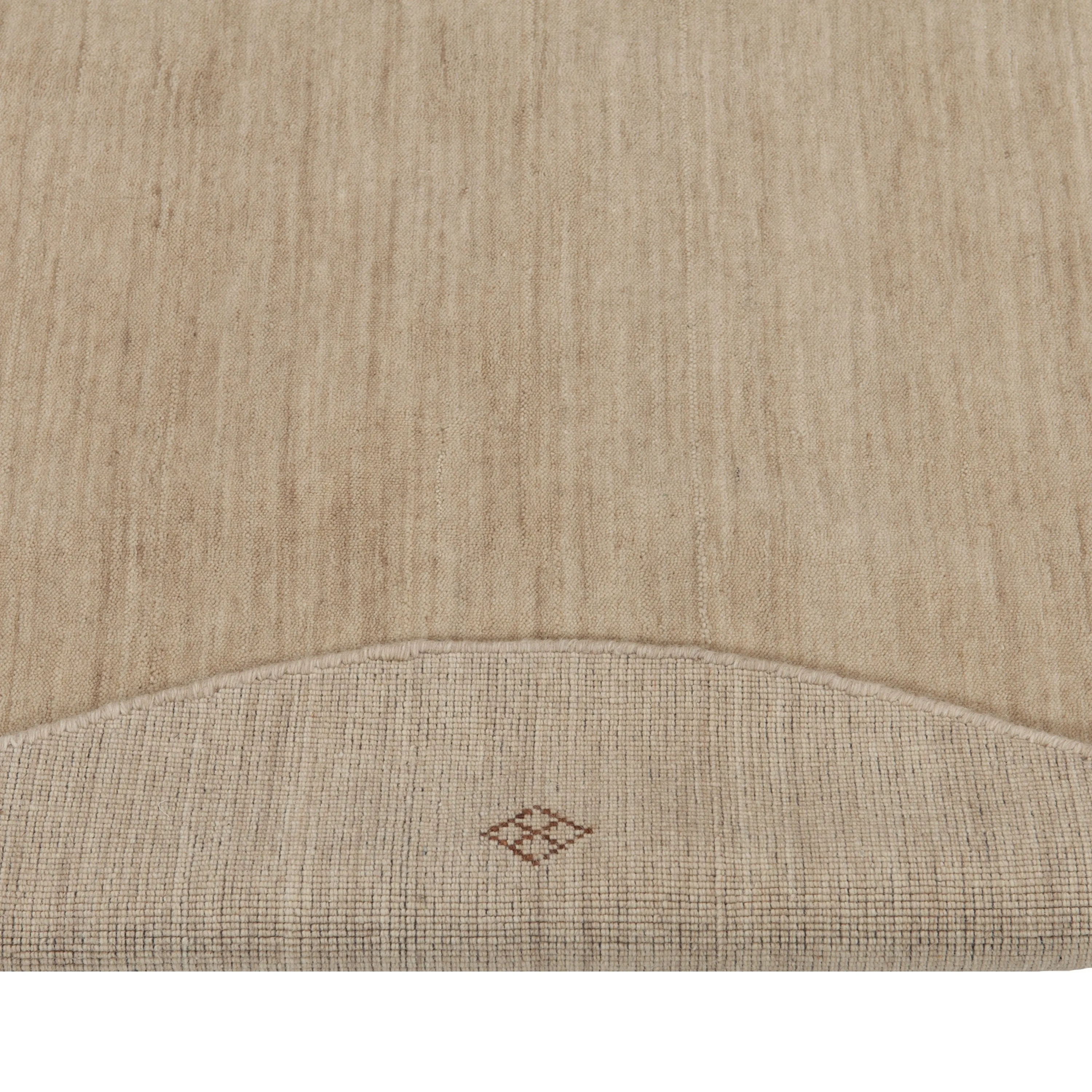 Brown Solid Indo Gabbeh Rug - 4'1" x 4'1"