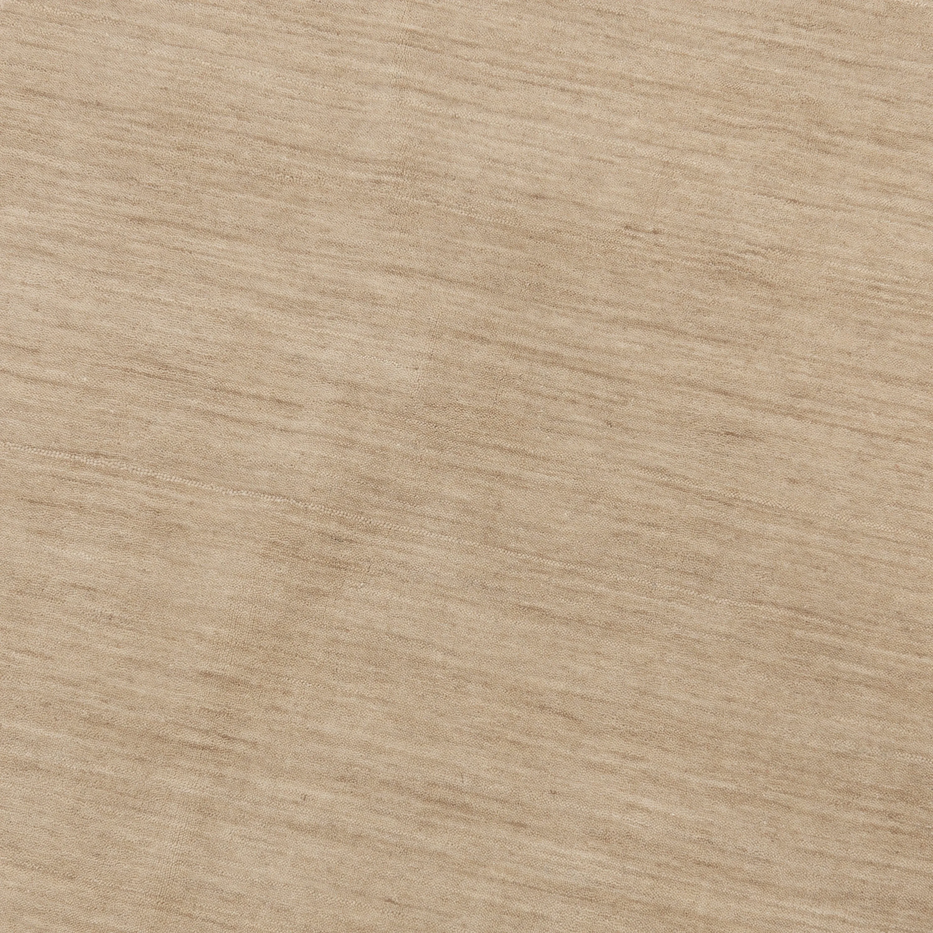Brown Solid Indo Gabbeh Rug - 4'1" x 4'1"