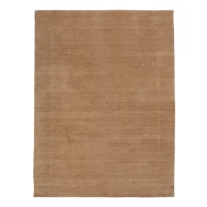 Brown Solid Indo Gabbeh Rug - 9'1" x 12'