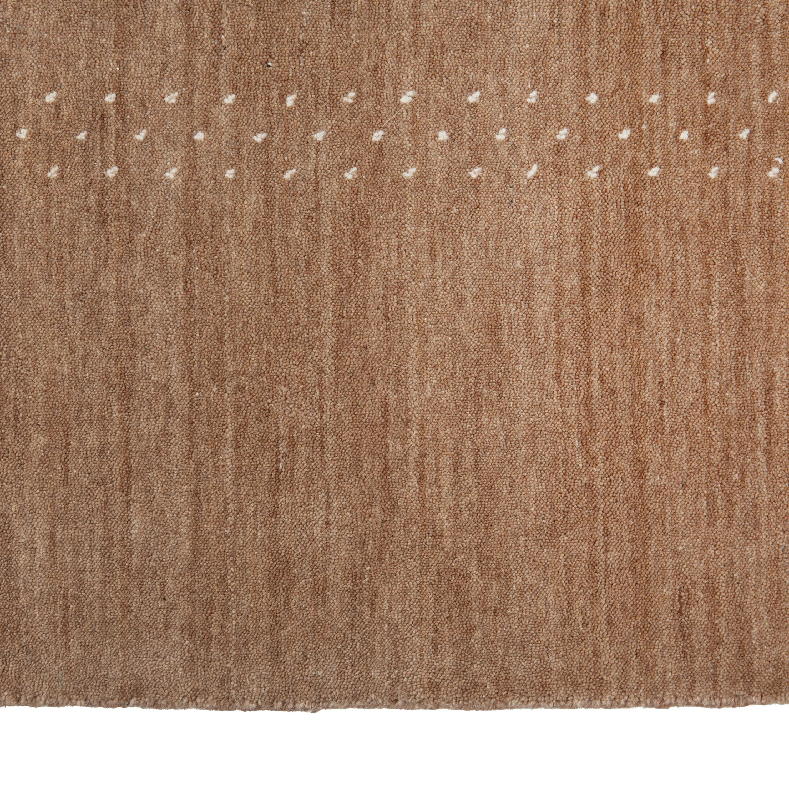 Brown Solid Indo Gabbeh Rug - 9'1" x 12'
