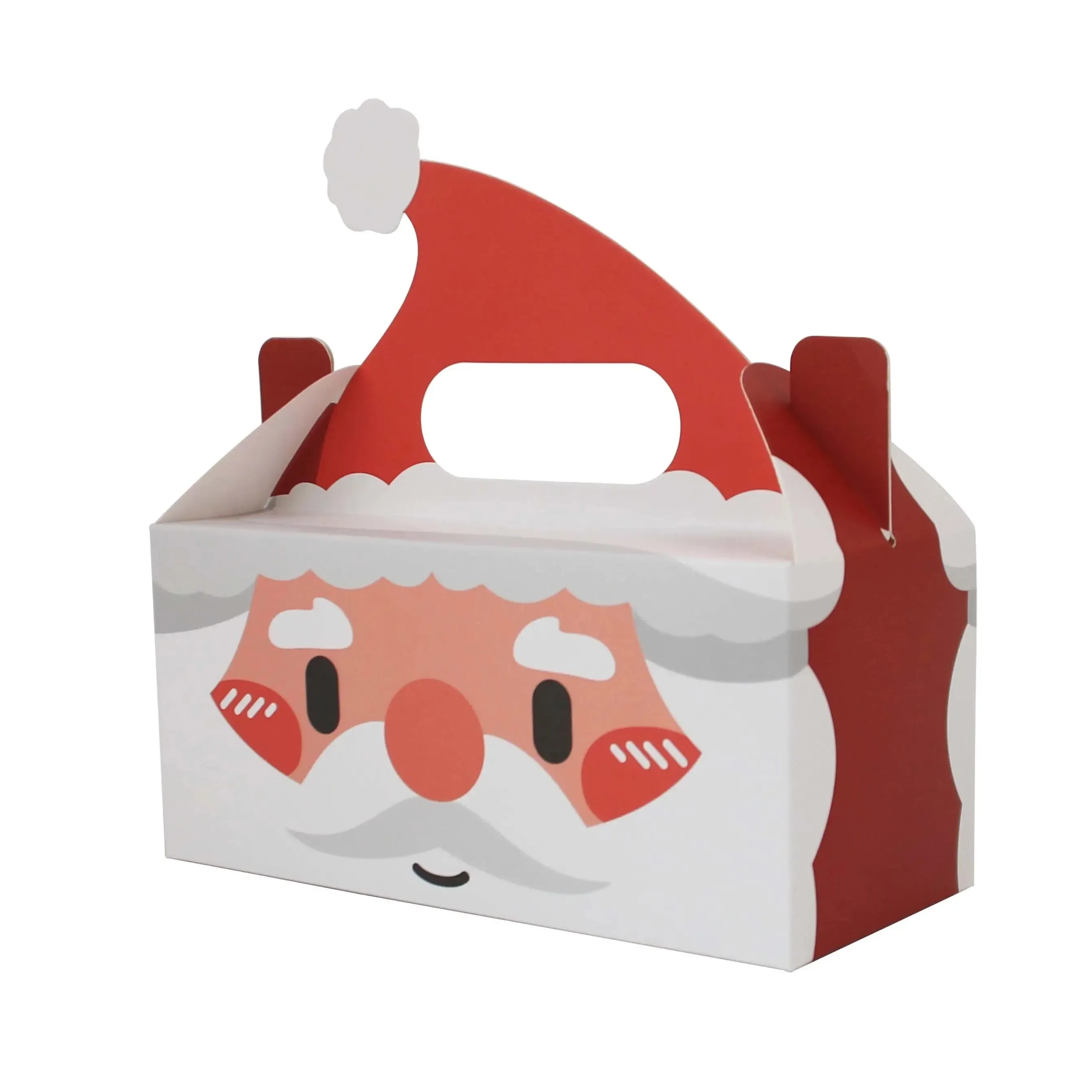 Candy Goodie Cookie Snack with handles Holiday 3D Christmas Treat Box Party Favor x 12 pcs