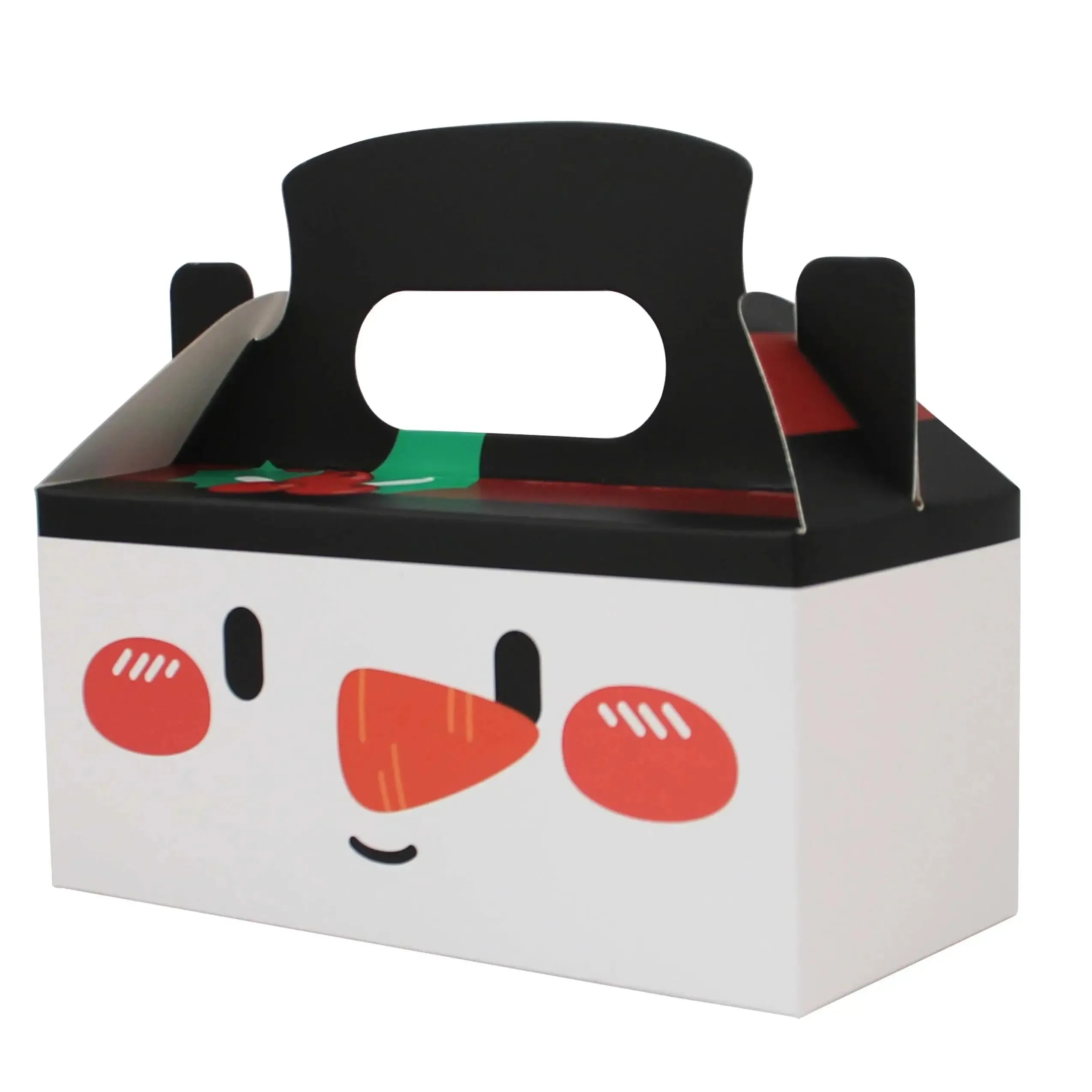 Candy Goodie Cookie Snack with handles Holiday 3D Christmas Treat Box Party Favor x 12 pcs