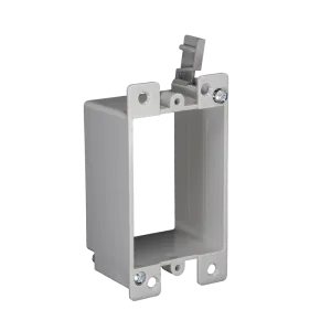 CANTEX 1-Gang 10 cu. in. EZ BOX Low Voltage Old Work Residential Electrical Switch and Outlet Box with EZ Mount Clamps Gray